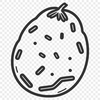 A simple illustration of a potato, suitable for vector graphics design.