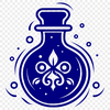 Artistic Potion Bottle Stencil