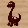 Cute Dinosaur Clip Art Design A digital representation of a small dinosaur in an SVG file format.