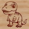Little King of the Prehistoric Era A small Tyrannosaurus Rex dinosaur from the prehistoric era.