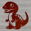 Cute Dino Design in Vector Style A cute dinosaur illustration in SVG vector art style.