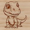 Prehistoric Playmate Illustration A cute prehistoric baby dinosaur illustration in vector format.