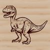 A detailed illustration of a Tyrannosaurus Rex from the prehistoric era, created as a vector graphic.