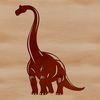 Prehistoric Giant Illustration Illustration of a prehistoric brachiosaurus dinosaur.