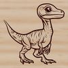 A prehistoric baby dinosaur illustration in vector art format.