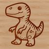 Baby Dinosaur Clip Art Vector Graphics A prehistoric baby dinosaur illustration in vector format, suitable for various design applications.