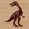 A detailed illustration of a prehistoric dino, suitable for various digital applications.