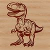 A prehistoric T-Rex dinosaur illustration created as vector art.