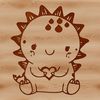 A simple illustration of a small prehistoric dinosaur, perfect for use in various digital projects.