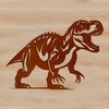 Vintage style dinosaur design A vector design of a large carnivorous dinosaur from the Mesozoic era.