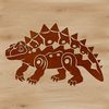 A prehistoric dinosaur illustration, suitable for vector design projects.
