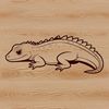 An isolated graphic of a reptile lizard designed as scalable artwork.