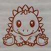Simple dino clip art design suitable for personal or commercial use