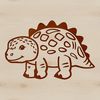 Prehistoric Friend A colorful illustration of a prehistoric dinosaur in a playful pose.