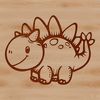 Friendly Prehistoric Pal Colorful vector design of a cute dinosaur for commercial or personal projects