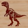 A prehistoric dino illustration created as a vector art graphic.
