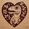 Prehistoric Petals Clip Art Dinosaur clip art design for digital use and craft projects