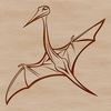 Illustrative Pteranodon dinosaur in prehistoric landscape vector art