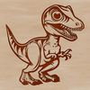 A prehistoric baby dino illustration in vector format.