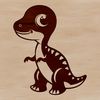 Stylized Dinosaur Design A cute, stylized dinosaur design created as a scalable SVG image.