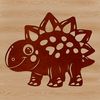 A prehistoric baby dinosaur character in vector format.