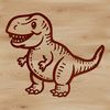 Baby Dinosaur Vector Art A prehistoric dinosaur, specifically a baby Tyrannosaurus Rex, depicted in vector art style.