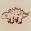 A prehistoric dinosaur illustration in a digital format.