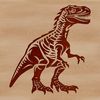 A prehistoric dino illustration in vector format for cutting machine designs.