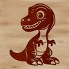 Vector Baby Dino Design for Cutting Machines Prehistoric baby dinosaur in vector design, suitable for cutting machine and laser cutter projects.