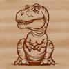A vector design of a T-Rex dinosaur.
