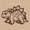 Prehistoric Cuddles Prehistoric baby dinosaur in vector format.