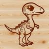 A colorful illustration of a prehistoric baby dinosaur, suitable for vector art projects.