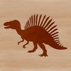 A large carnivorous dinosaur with a distinctive sail on its back, characteristic of the Spinosaurus species.