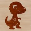 A prehistoric baby dinosaur illustration.
