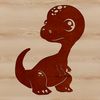 Cute Prehistoric Friend SVG Design A cute, cartoon-style dino character in scalable SVG design.