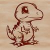 A prehistoric baby dinosaur illustrated in vector art for crafting and design projects.