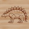 A prehistoric dinosaur illustration for digital crafting, perfect for Cricut cutting machines and vector design projects.