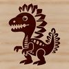 An illustration of a small to medium-sized dinosaur in a neutral pose, suitable for editing or customization.
