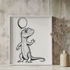 Small Reptile SVG Clip Art A digital illustration of a small reptile, commonly found in warm climates.