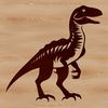 A colorful illustration of a prehistoric dino.