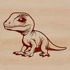 Illustration of a prehistoric baby dinosaur