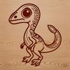 A prehistoric baby dinosaur illustration in a vector format, suitable for various design applications.