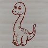 A Brachiosaurus in all its Prehistoric Glory A detailed illustration of a brachiosaurus in mid-stretch, showcasing its prehistoric features.