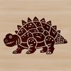 Illustration of a prehistoric Ankylosaurus dinosaur, suitable for vector design and cutting machine projects.