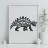 Ancient Dinosaur Vector Art A detailed 2D representation of a ancient dinosaur, suitable for cutting machine designs.