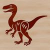 A dinosaur design created using vector art for potential commercial or personal projects.