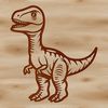 A prehistoric dino illustration in vector format, suitable for various cutting machines like Cricut or laser cutters.