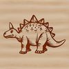 SVG graphics of a dinosaur with scaly skin and spikes.