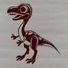 A small, prehistoric dinosaur standing on its hind legs, ready to roam.