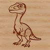 A detailed design of a dinosaur for use in various creative projects and designs.